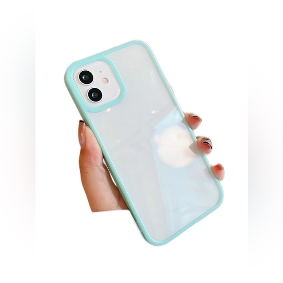 💖(2 for $15)💖 Mint Green & Clear iPhone Case for 11 Pro Max - Picture 1 of 3